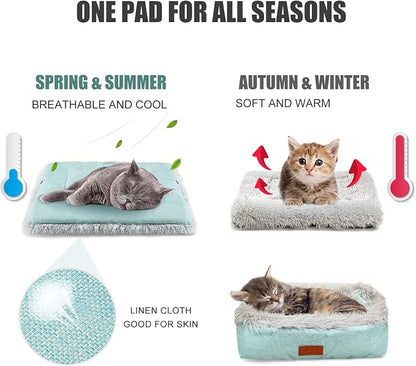 Self Warming Cat Bed, Foldable Self Heated Cat Mat Extra Warm Thermal Heating - Image 2