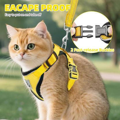PUPTECK Cat Harness and Leash Set Escape Proof Reflective Cat Walking Harness - Image 3