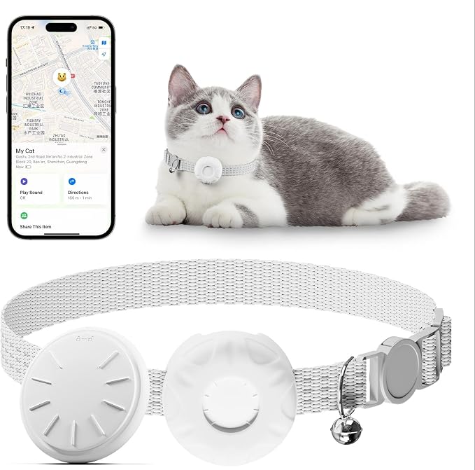 Cat Tracker, Pet Tracker for Cats, Cat GPS Tracker Collar by HONGTOPH
