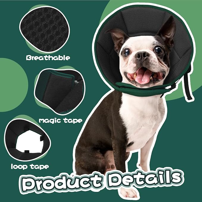 Dog Cone Collar Soft Cone for Medium Dogs After Surgery Adjustable Elizabethan - Image 4