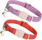 Elegant little tail 2 Pack Cat Collar- Halloween Orange&Purple Linnet Cat by Elegantlittletail