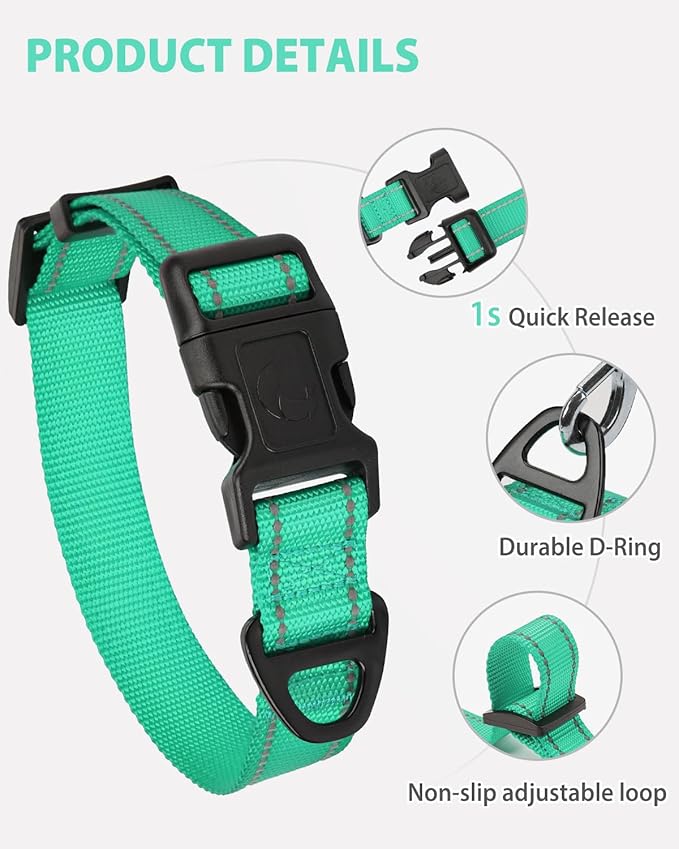 Joytale Small Dog Collar, Reflective and Adjustable Nylon Collar - Image 4
