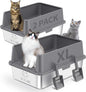 2PACK Stainless Steel Cat Litter Box by ICYAIR