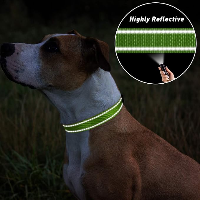 TagME Reflective Nylon Dog Collars, Adjustable Classic Pet Collar - Image 5
