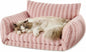 Hollypet Cat Bed Fluffy Plush Mutifuctional Double-Layer Soft Pet Couch by Hollypet