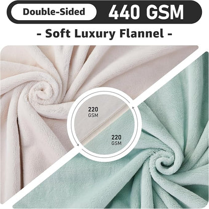 LOOBANI Waterproof Blanket for Bed: Reversible Soft Flannel Twin Bed Blanket - Image 6