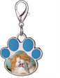 Custom Pet Photo Keychain Personalized Photo Pawprint Dog Tag Keychain Engraved by Eletizy