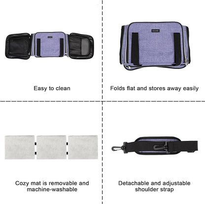 BAGLHER Cat Carrier Bag, Airline Approved Pet Carrier Soft Side Pet Travel 5 - Image 6