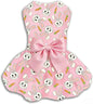 Easter Dog Dress with Pink Bunny Print, Cute Spring Pet Skirt by PohshidoPet