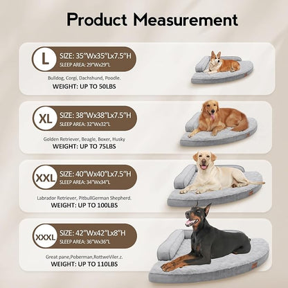 Large Dog Bed - XL Orthopedic Egg-Crate Memory Foam Dog Beds - Image 6