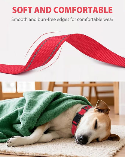 Joytale Large Dog Collar, Reflective and Adjustable Nylon Pet Collar - Image 3