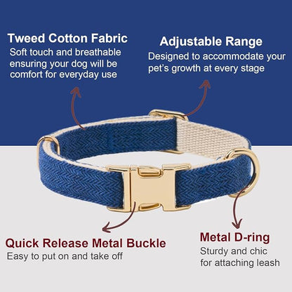 Soft Cotton Hemp Dog Collar - Image 2