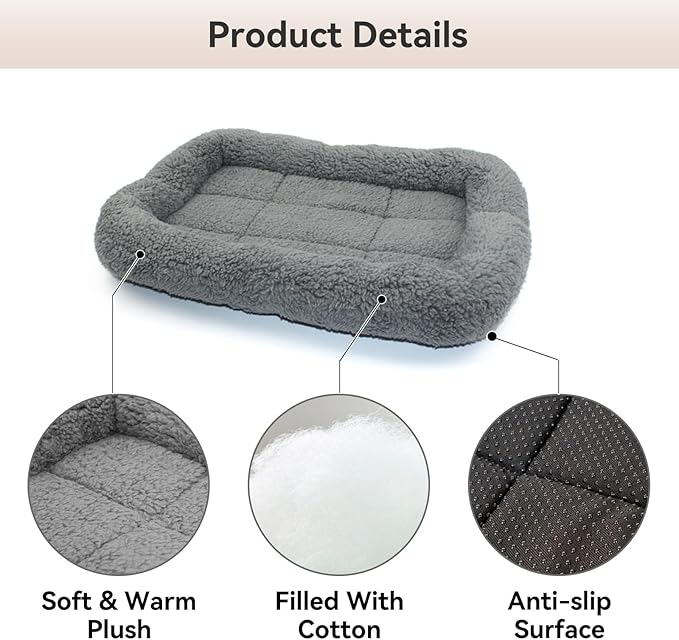 Cat Bed Washable Indoor Cat Cushion Bed, Soft and Cozy Plush Pet Bed-M - Image 4