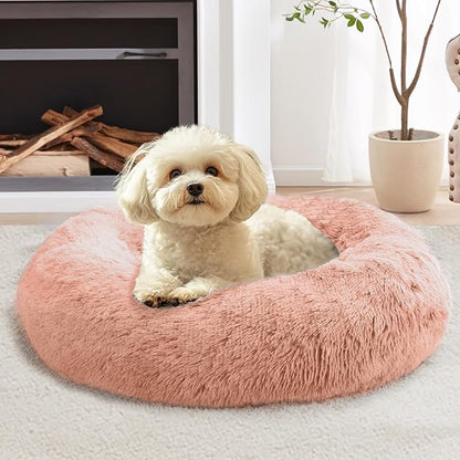 JOLLYVOGUE Calming Dog Bed Medium Size Dog, Anti-Anxiety Donut Medium Pet Bed by JOLLYVOGUE