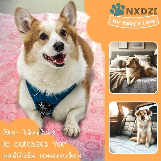 3 Pack Dog Blankets for Small Dogs, Soft Pet Blankets for Cat、Rabbit、Guinea Pig - Image 4