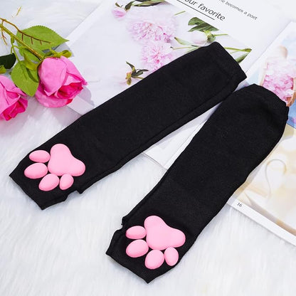 Nydotd Cat Paw Pad Mittens Gloves Kawaii Pink 3D Claw Fingerless Cute Cat - Image 7