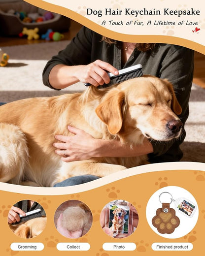 Seyaa Pet Memorial Gifts for Dog Owner Lovers, Dog Hair Storage Keychain - Image 3