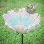 MUMTOP Outdoor Antique Bird Bath Small Flower Bird Baths Bowl Resin Birdbaths by MUMTOP