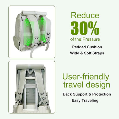 Bird Backpack Carrier with Front Zipper Opening, Portable Bird Travel Carrier - Image 7