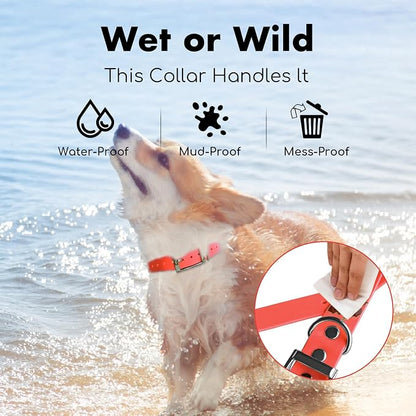 4.2FT Dog Collar and Leash Set, PVC Waterproof Adjustable Odor Proof Pet - Image 5