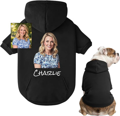 Personalized Name Dog Hoodie, Print Hoodies Pets Name, Custom Pet Memorial by Noni