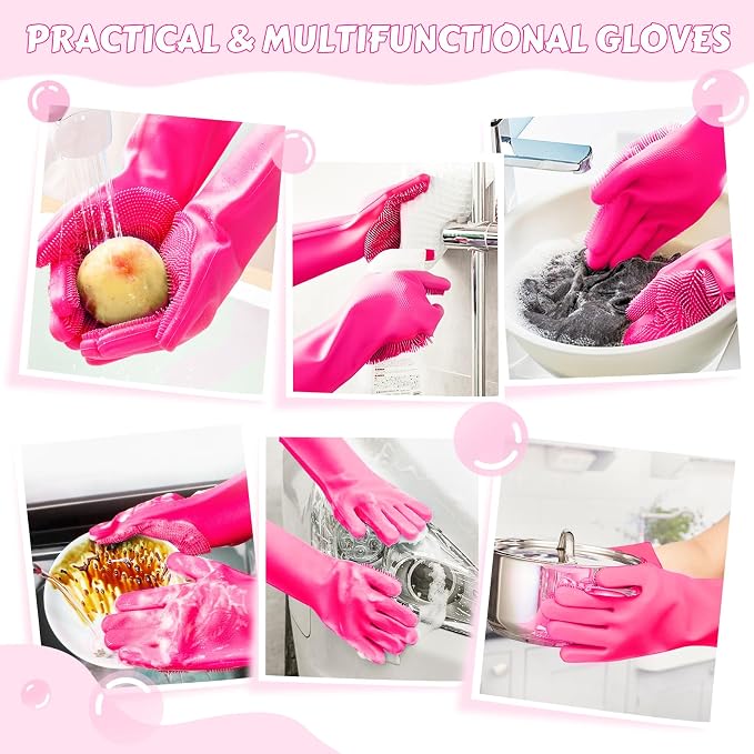 Pecute Pet Grooming Gloves Large, Heat Resistant Dog Washing Gloves - Image 8