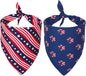 PTDECOR American US Flag Dog Bandana 4th of July Dog Bandanas Reversible by PTDECOR