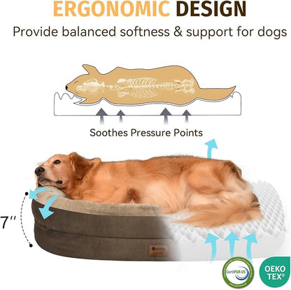 Orthopedic Waterproof Large Dog Bed: Memory Foam Washable Dog Bed - Image 3