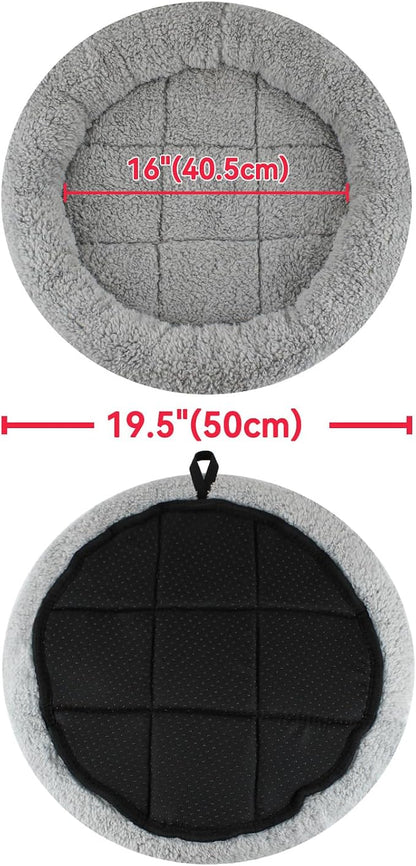 Enjoying Plush Cat Bed Mat Diameter 19.5" Round Pad - Image 2