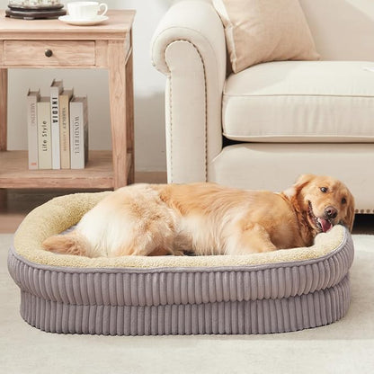 Orthopedic Dog Bed for Large Dogs Breeds, High Density Egg Crate Foam Dog Sofa - Image 8