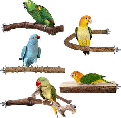 Bird Perches, Bird Perch Chewing Stick Cage Accessories Parrot Climbing by HPAWHOMEPART
