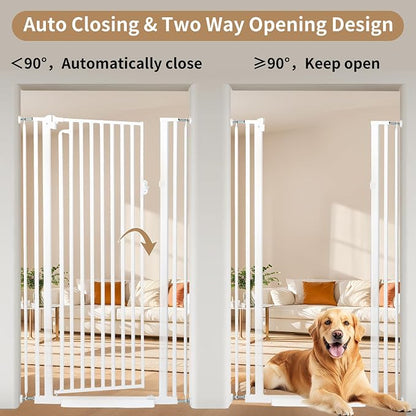 59“ Extra Tall Cat Gate for Doorway：29.4-33.4” Wide Pet Gate, Auto Close/One - Image 7