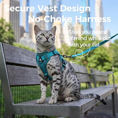 Cat Harness and Leash Set Escape Proof Tactical Large Kitten Harness Emotional - Image 3