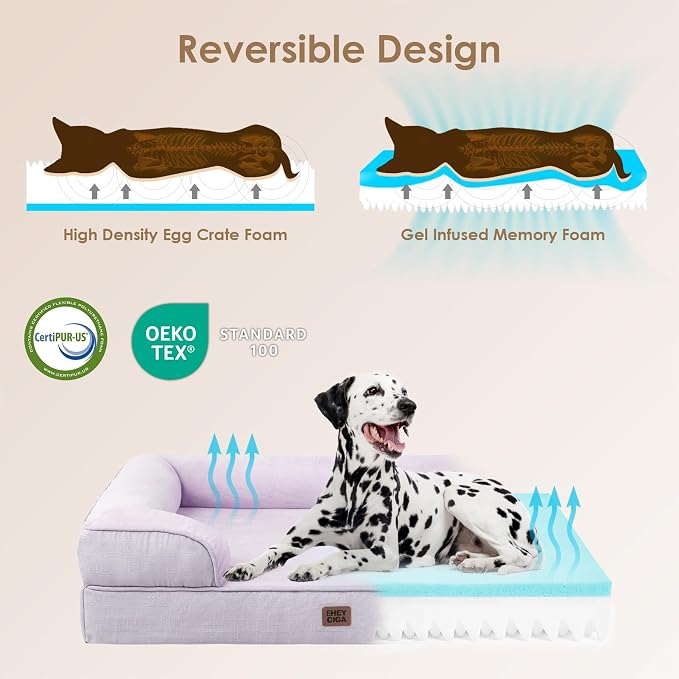 EHEYCIGA Orthopedic Dog Beds for Large Dogs, Waterproof Memory Foam Large Pet - Image 4