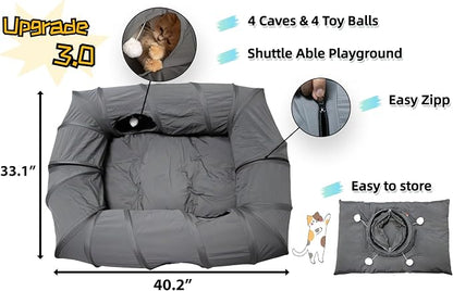 XxingSheep 4 Ways Shuttled XL Cat Tunnel Bed - Image 3