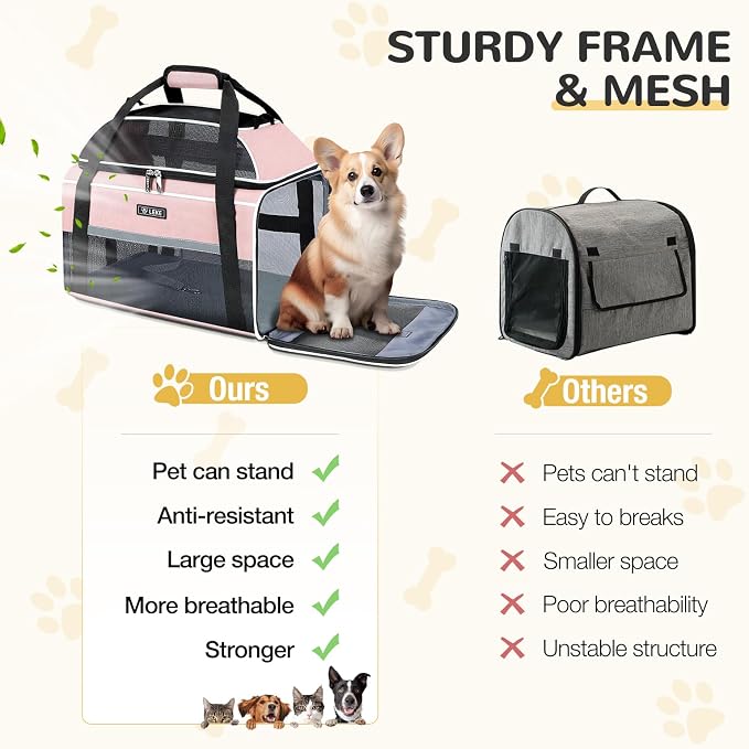 Lekereise Top-Expandable Pet Carrier 17x11x9.5 Inch Alaska Hawaiian Airline - Image 8