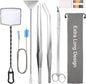 Extra Long Aquarium Aquascaping Tools Kit 8 in 1, Liveek Stainless Steel by Liveek