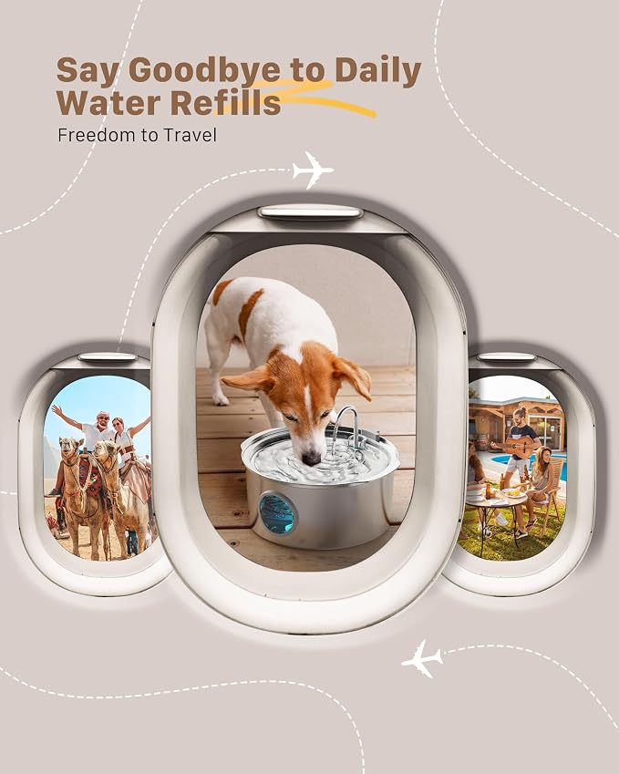 Pet Water Fountain for Large Dogs: Metal Dog Water Fountain - Image 8