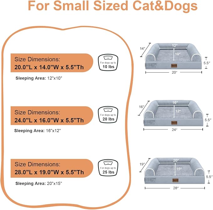 Small Dog Bed Orthopedic Washable: Beds Bolster Small Sized Dogs Bed Egg Crate - Image 6