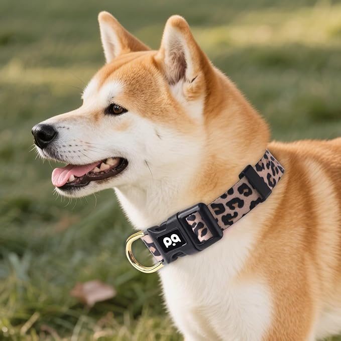 QQPETS Adjustable Soft Dog Collar: Print Flower Pink Multicolor Cute Patterns - Image 6