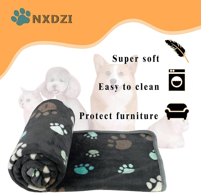 Dog Blankets for Large Dogs, 3 Pack Blanket Washable 41" x 31", Fuzzy Soft Pet - Image 7