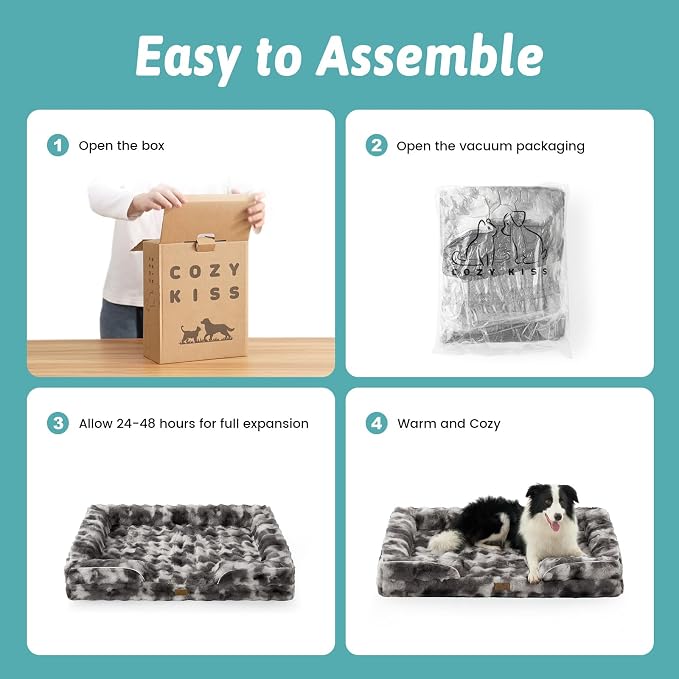 Orthopedic Dog Bed for Medium Small Size Dog, Soft and Warm Faux Fur Sofa for - Image 8