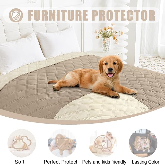 Smiry Waterproof Dog Bed Cover Blanket 82x120, Soft Reversible Pet Blanket - Image 8