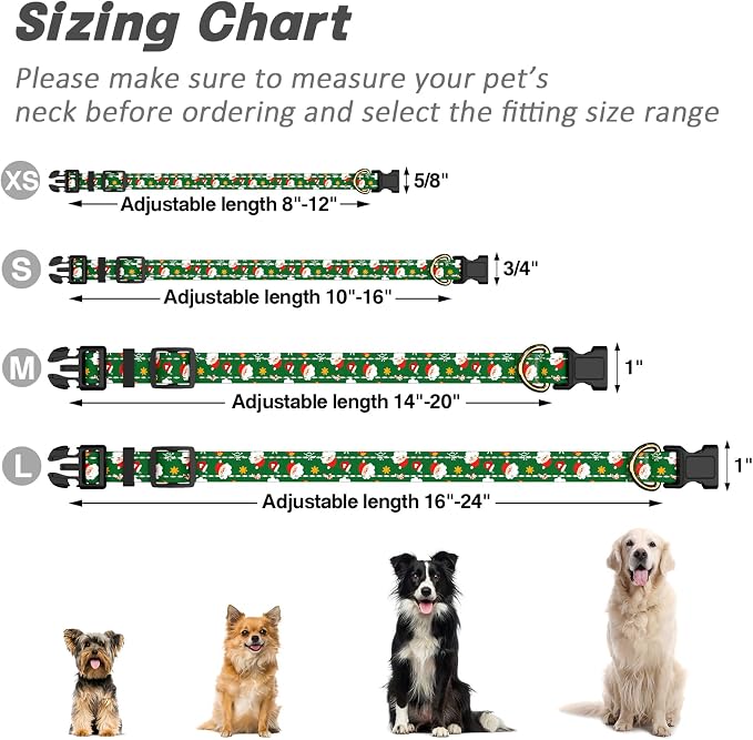 Reflective Dog Collar, Cute Christmas Style Dog Collar - Image 7