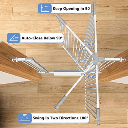 60.2"-65.7" Baby Gates Extra Wide, 40.5" Tall Dog Gate Indoor, Walk Through Pet - Image 3