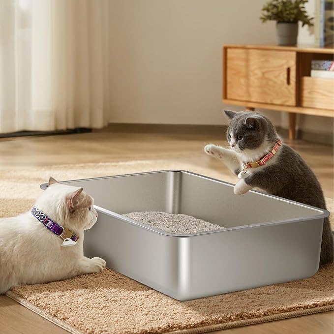 Stainless Steel Litter Box, XL Metal Litter Box - Image 5