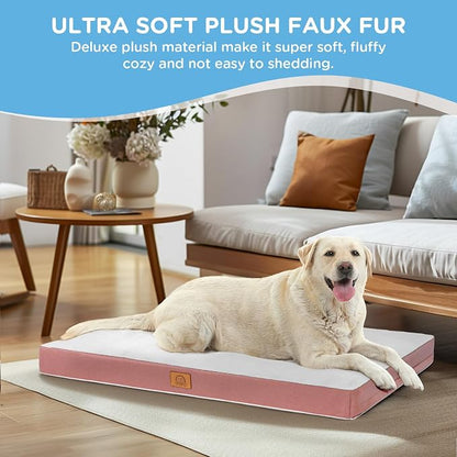 Orthopedic Dog Bed for Extra Large Dogs, XXL Waterproof Deluxe Plush Dog Crate - Image 4