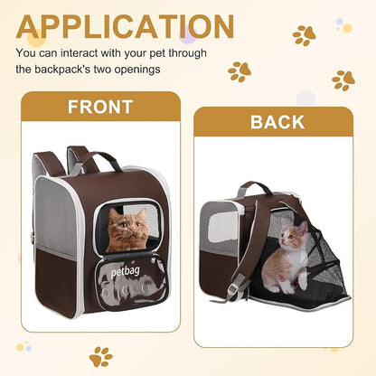 Pet Backpack Carrier, Portable and Ventilated, Oxford Cloth, Dogs Cats and - Image 5