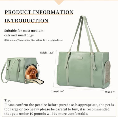 Fashion Dog Purse Pet Carrier Leather Bag - Image 2