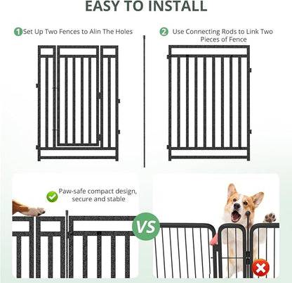 Dog Playpen Dog Fence Outdoor for Yard 47" H - Image 4